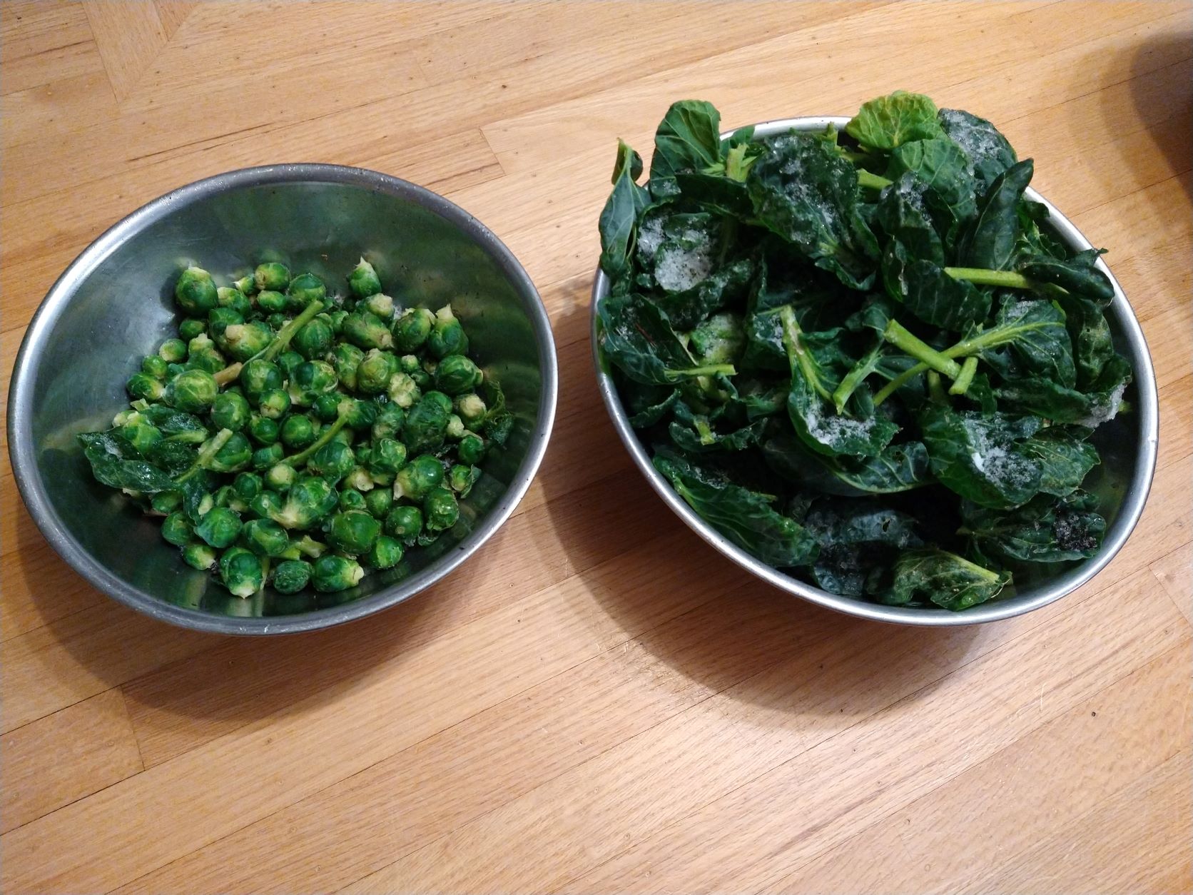 More leaves than Brussels sprouts